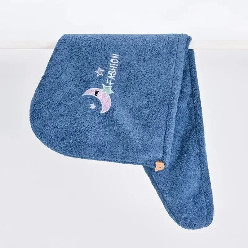 1Pc Quickly Dry Hair Hat Super Absorbent Soft Bathroom Women Head Towels Girls Cute Hair Towel Hair Dry Wrap Bonnets
