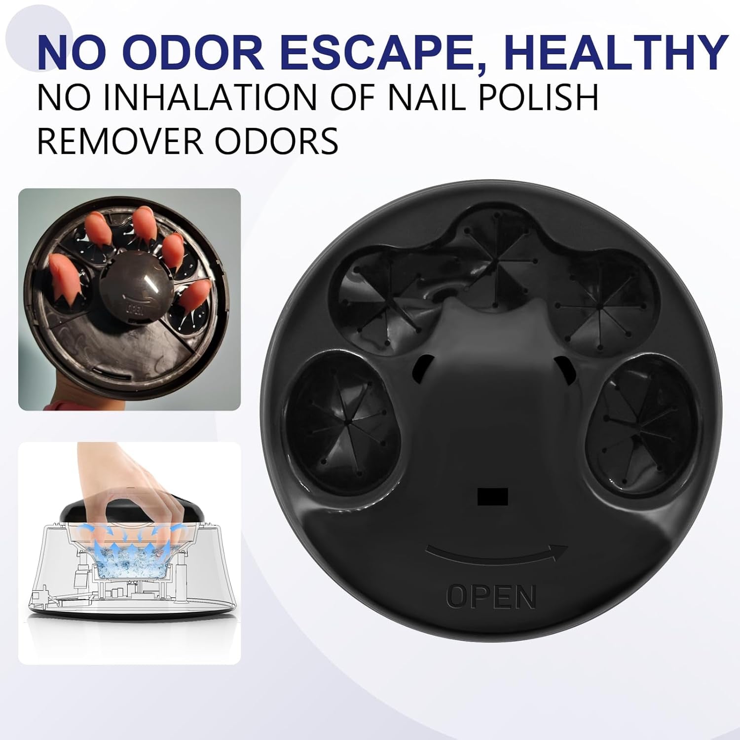 Nail Soaking Bowl, Electric Soak off Bowl Manicure Soaker Nail Polish Remover Machine for Acrylic Nails Dip Gel with Color Cuticle Pusher, Black