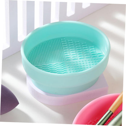 Silicone Makeup Brush Cleaner Bowl Drying Stand Essential Makeup Tool for Efficient Cleaning and Storage Compatible Brushes and Sponges Easy to Use and Practical