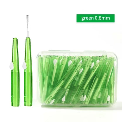 10/30Pcs Push-Pull Interdental Brush Interdental Brush Cleaning Tooth Socket Toothbrush Correction Tooth Gap Cleaning Brush