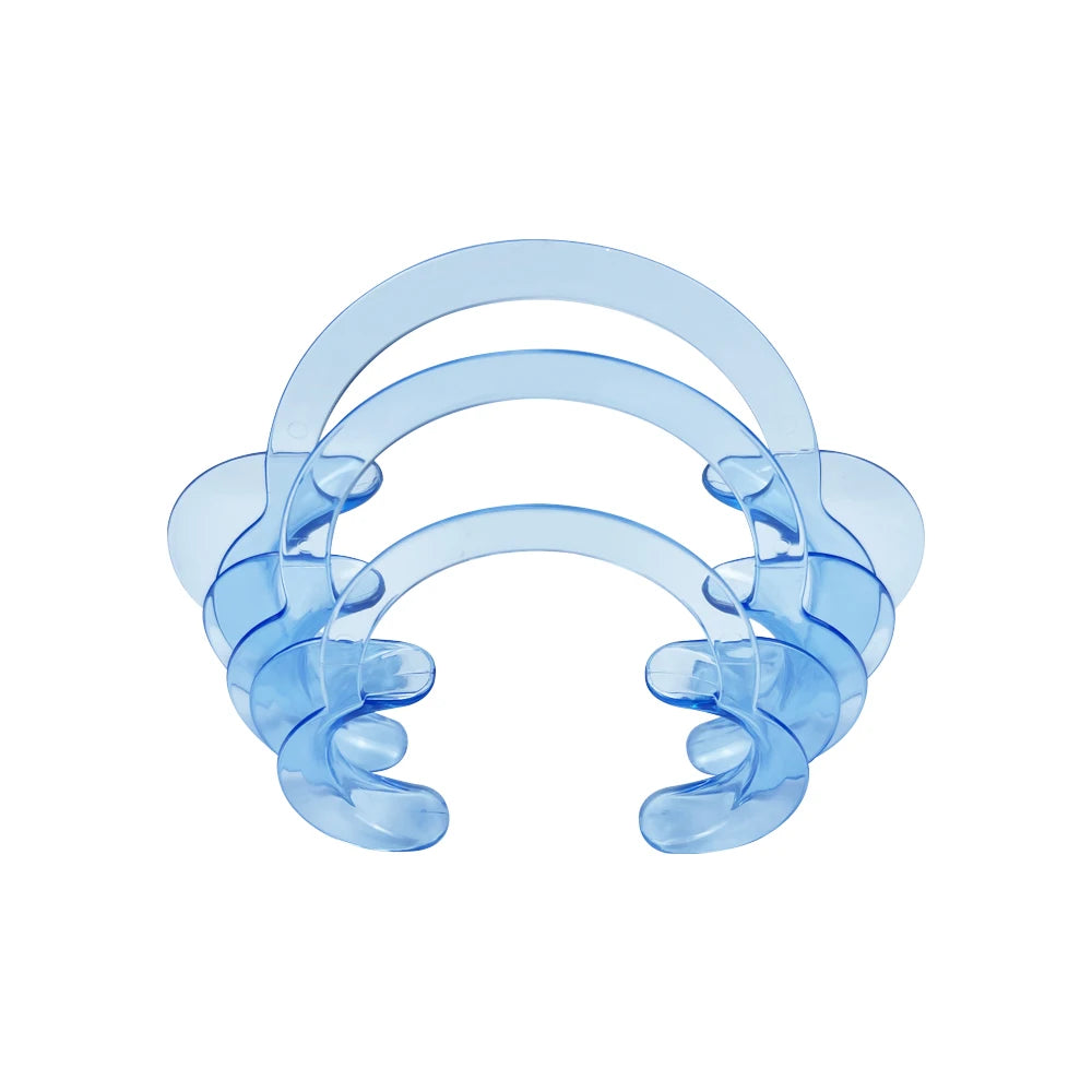 C-Shape Cheek Retractor Transparent Plastic Mouth Opener Lip Cheek Retractor Large/Medium/Small Dentist Spreader Orthodontic