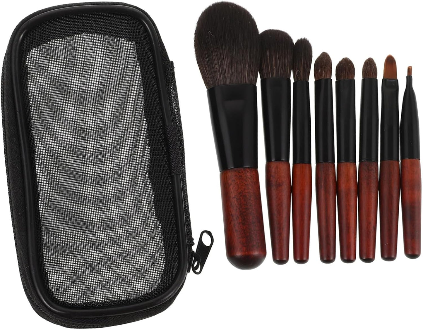 1Set Travel Makeup Brush Set Mini Portable Cosmetics Brush Set Soft Bristles for Eyeshadow and Concealer for Quick Touch-Ups the Go