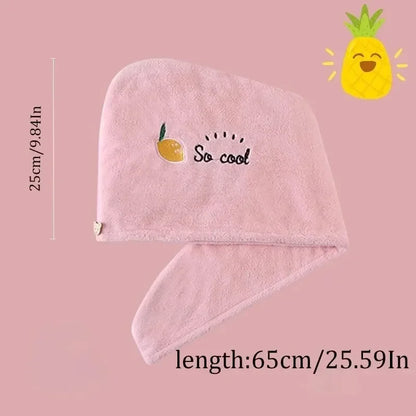 1Pc Quickly Dry Hair Hat Super Absorbent Soft Bathroom Women Head Towels Girls Cute Hair Towel Hair Dry Wrap Bonnets