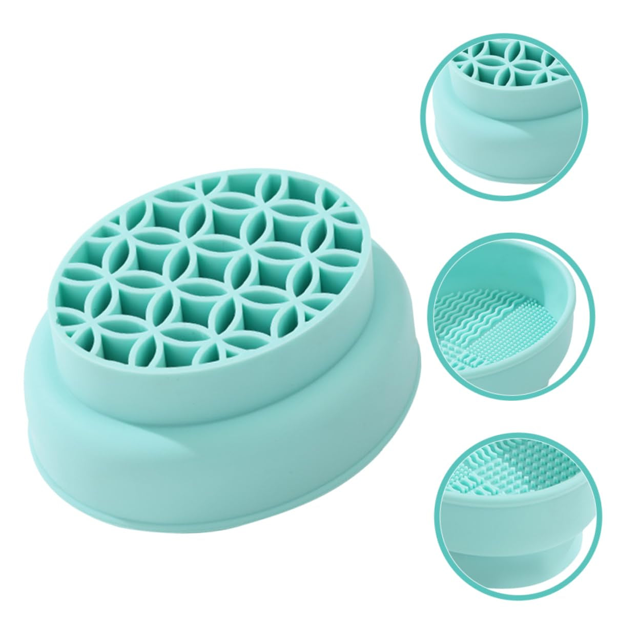 Silicone Makeup Brush Cleaner Bowl Drying Stand Essential Makeup Tool for Efficient Cleaning and Storage Compatible Brushes and Sponges Easy to Use and Practical